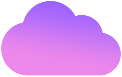 Puma on Corriv, the cloud logo of Corriv that is a pink to purple cloud.